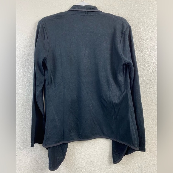 Ruby Ribbon Black Sweater Cardigan Women’s Medium Lightweight Open front Fall - Picture 2 of 13
